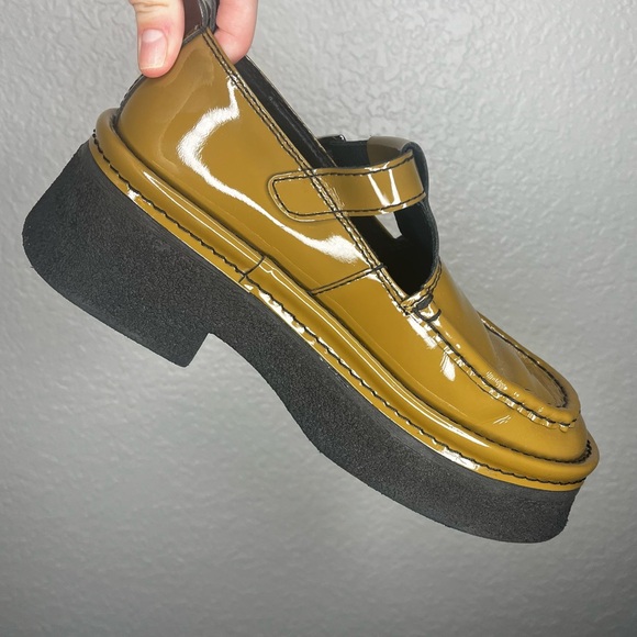 E8 By Miista Cathy Platform Mary Jane in Khaki Olive Size 39 US Women’s 8 Brown - Picture 4 of 14